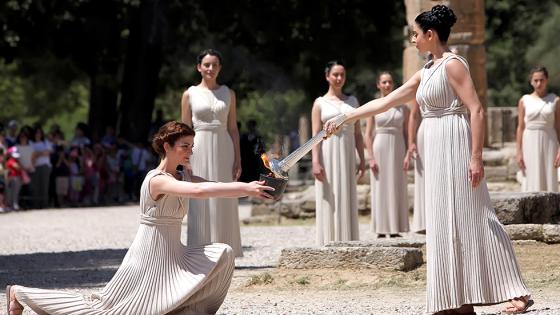 Olympic Flame Lighting, Ancient Olympia, Ilia, Peloponnese, Greece