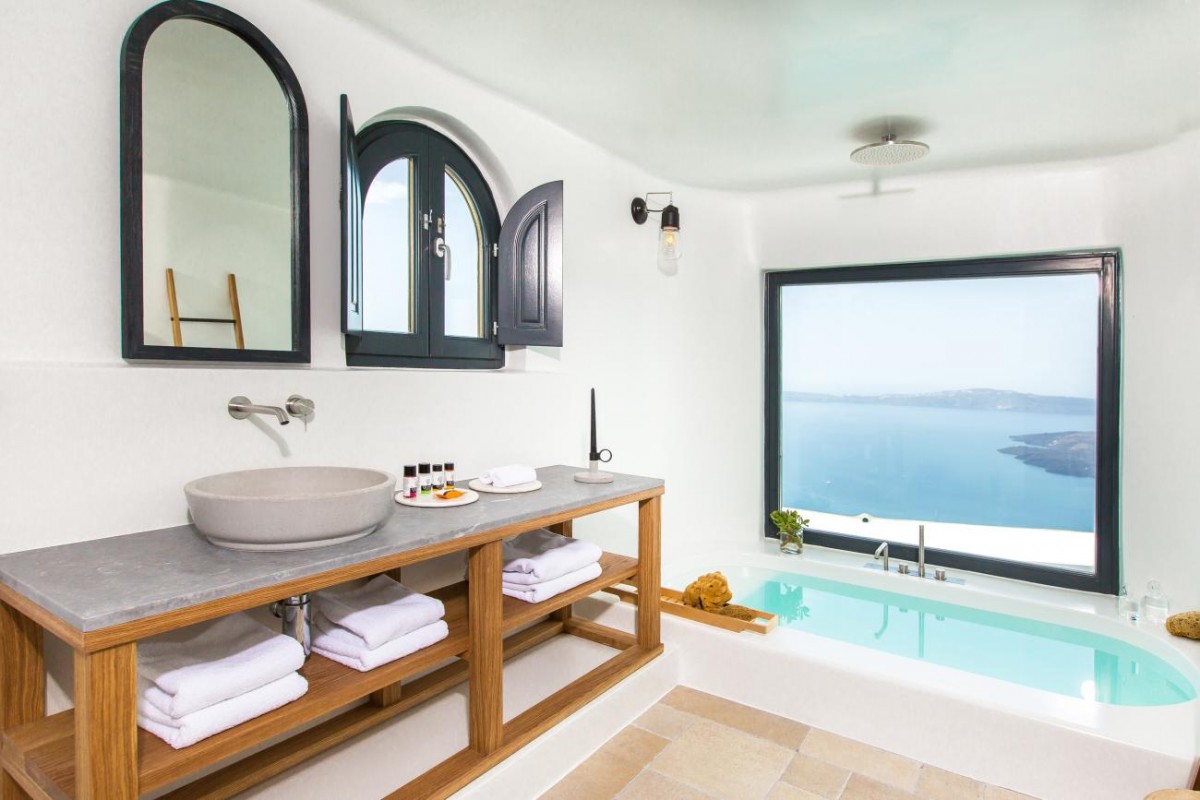 Honeymoon Petra Villas, Imerovigli, Santorini, Cyclades, Greece