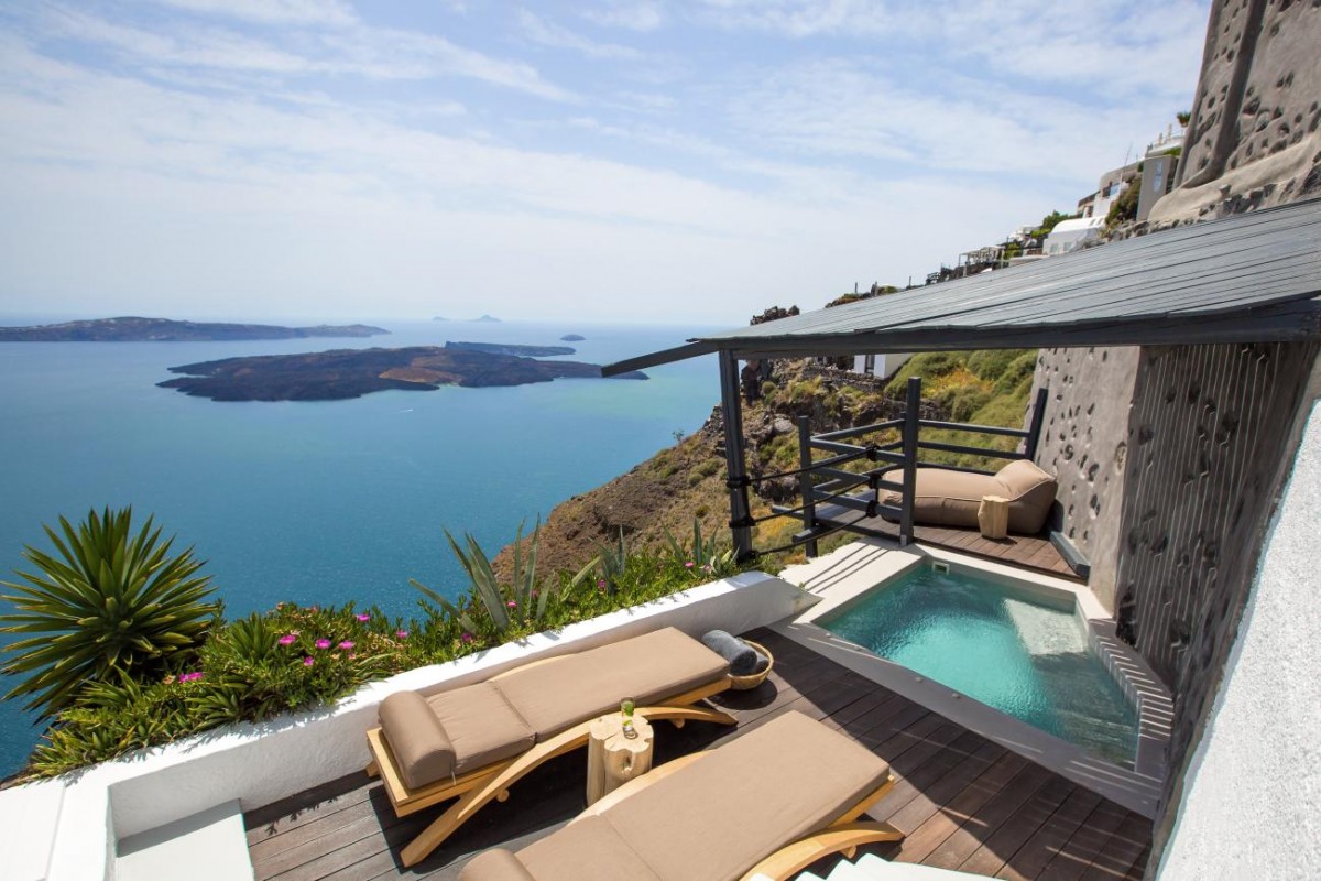 Honeymoon Petra Villas, Imerovigli, Santorini, Cyclades, Greece